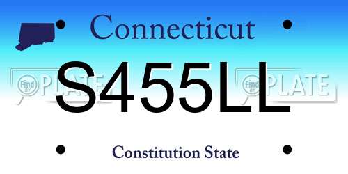 S455LL Connecticut License Plate