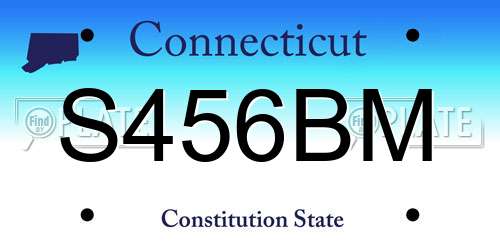 S456BM Connecticut License Plate