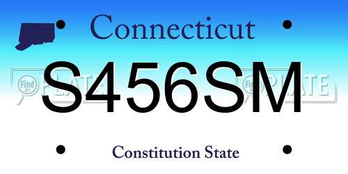 S456SM Connecticut License Plate