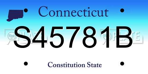 S45781B Connecticut License Plate