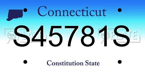 S45781S Connecticut License Plate