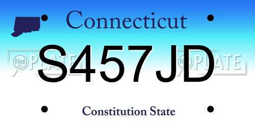 S457JD Connecticut License Plate