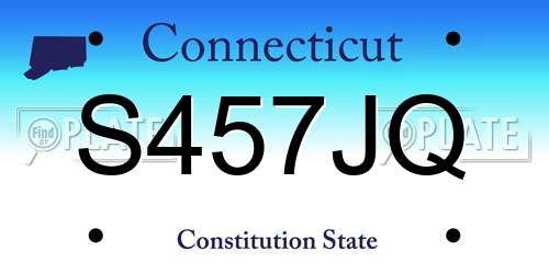 S457JQ Connecticut License Plate