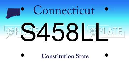 S458LL Connecticut License Plate