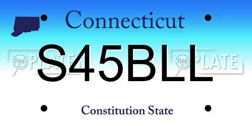 S45BLL Connecticut License Plate