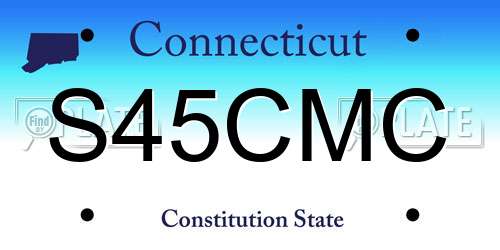 S45CMC Connecticut License Plate