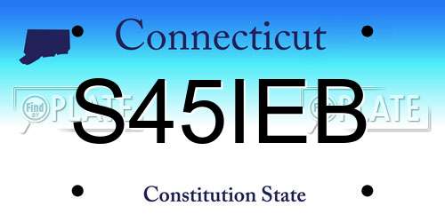 S45IEB Connecticut License Plate