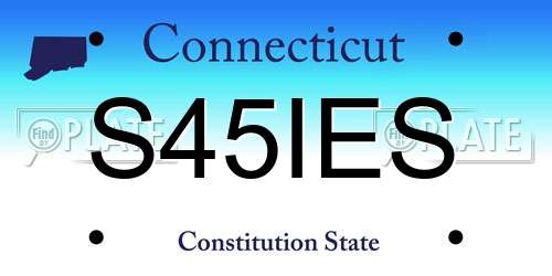 S45IES Connecticut License Plate