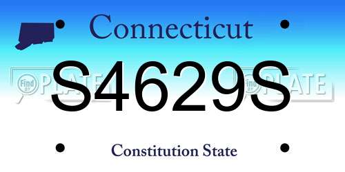 S4629S Connecticut License Plate