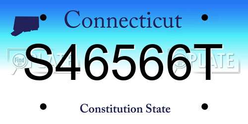 S46566T Connecticut License Plate