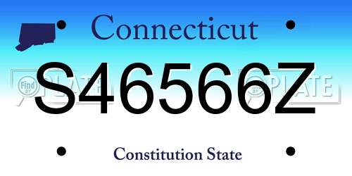 S46566Z Connecticut License Plate