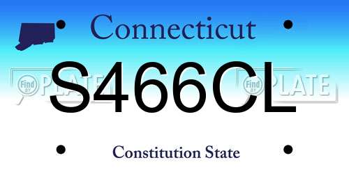 S466CL Connecticut License Plate