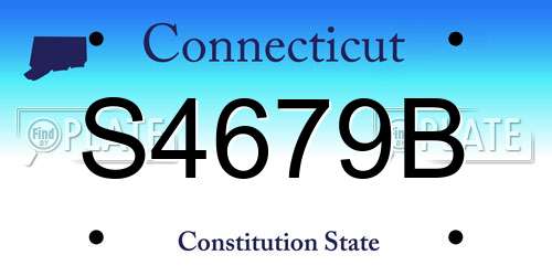 S4679B Connecticut License Plate