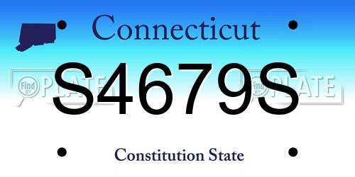 S4679S Connecticut License Plate