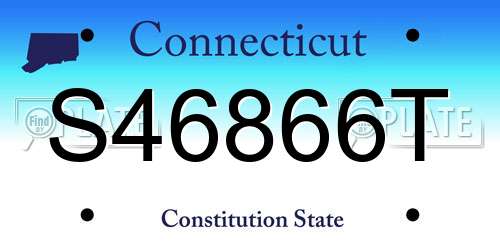 S46866T Connecticut License Plate