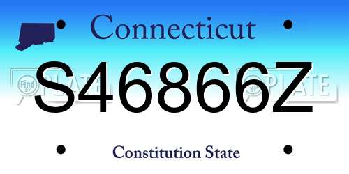 S46866Z Connecticut License Plate