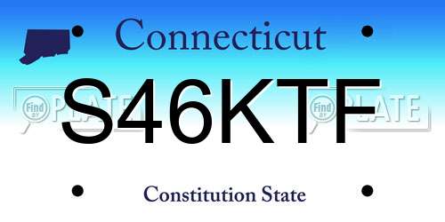 S46KTF Connecticut License Plate