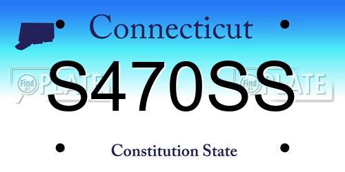 S470SS Connecticut License Plate