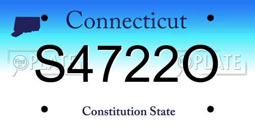 S4722O Connecticut License Plate