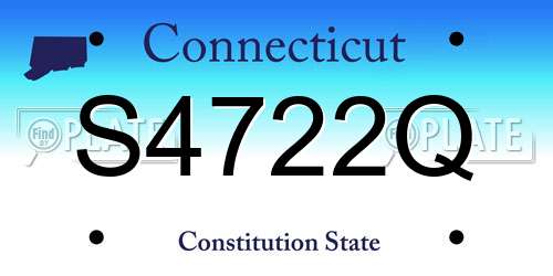 S4722Q Connecticut License Plate