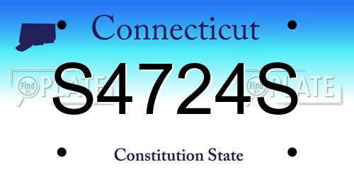 S4724S Connecticut License Plate