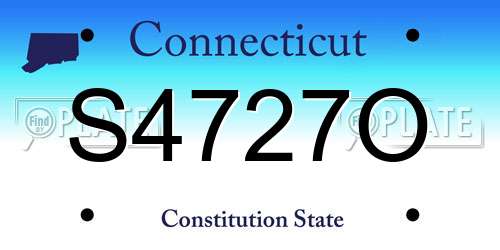 S4727O Connecticut License Plate