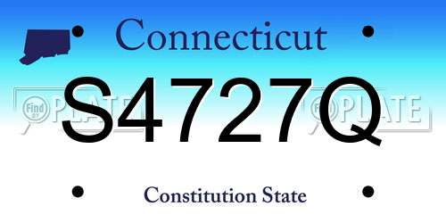 S4727Q Connecticut License Plate