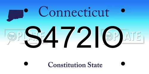 S472IO Connecticut License Plate