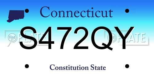 S472QY Connecticut License Plate