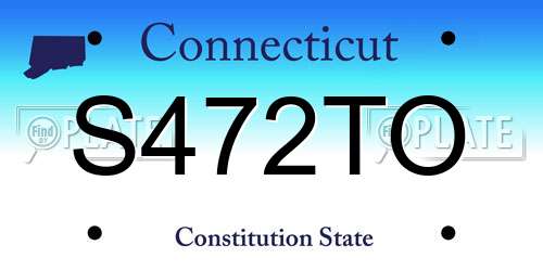 S472TO Connecticut License Plate