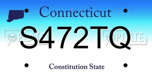 S472TQ Connecticut License Plate