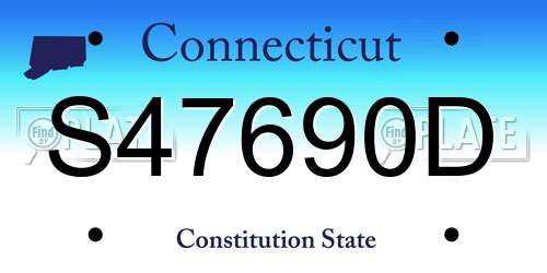 S47690D Connecticut License Plate