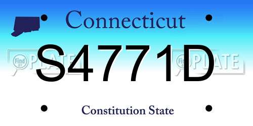 S4771D Connecticut License Plate