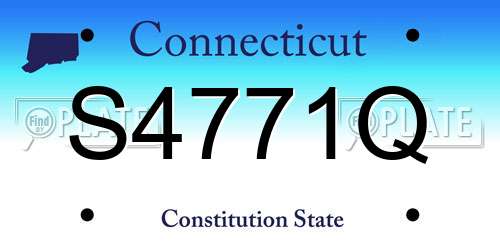S4771Q Connecticut License Plate