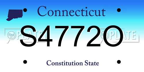 S4772O Connecticut License Plate