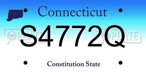 S4772Q Connecticut License Plate