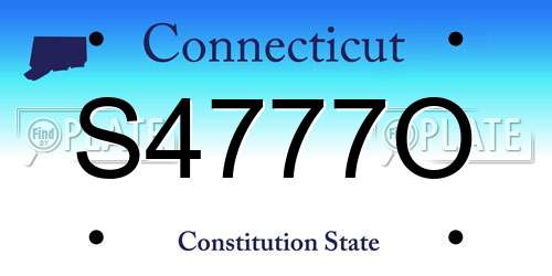S4777O Connecticut License Plate