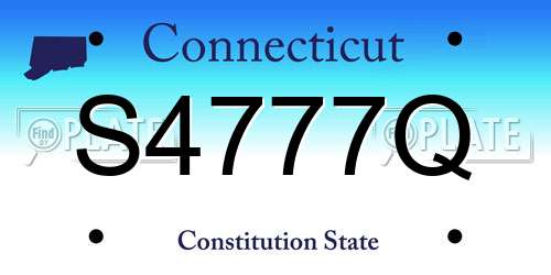 S4777Q Connecticut License Plate