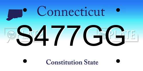 S477GG Connecticut License Plate