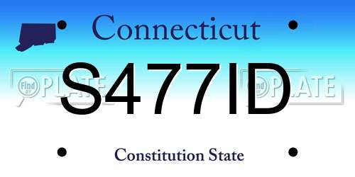 S477ID Connecticut License Plate