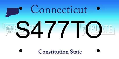 S477TO Connecticut License Plate
