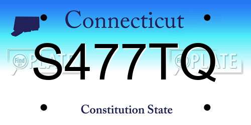 S477TQ Connecticut License Plate