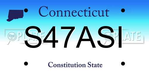 S47ASI Connecticut License Plate
