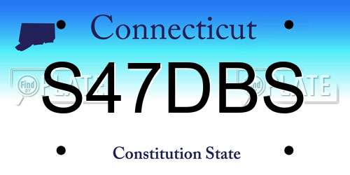 S47DBS Connecticut License Plate