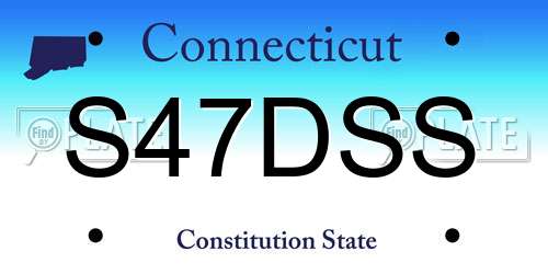 S47DSS Connecticut License Plate