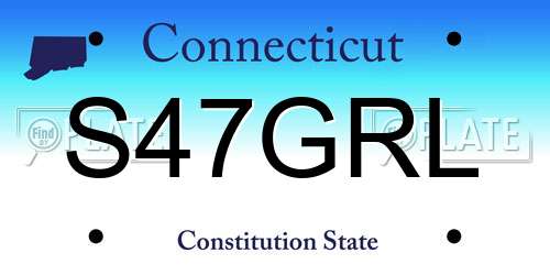 S47GRL Connecticut License Plate