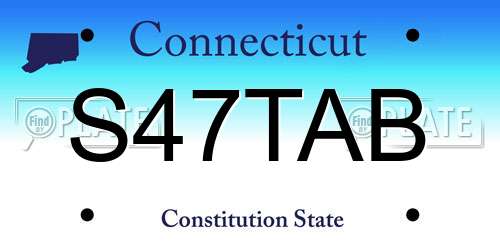 S47TAB Connecticut License Plate