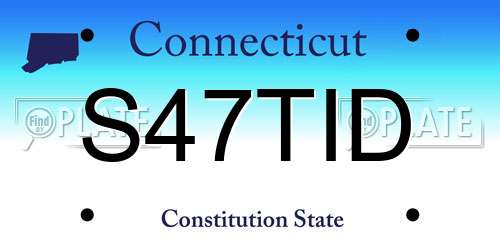 S47TID Connecticut License Plate