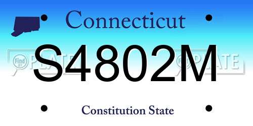 S4802M Connecticut License Plate