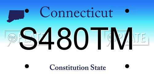 S480TM Connecticut License Plate